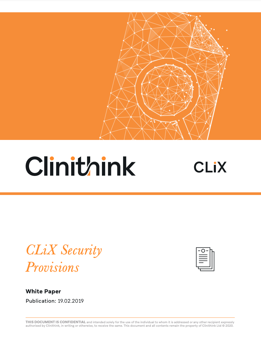 CLiX Revenue Solution Security Provisions