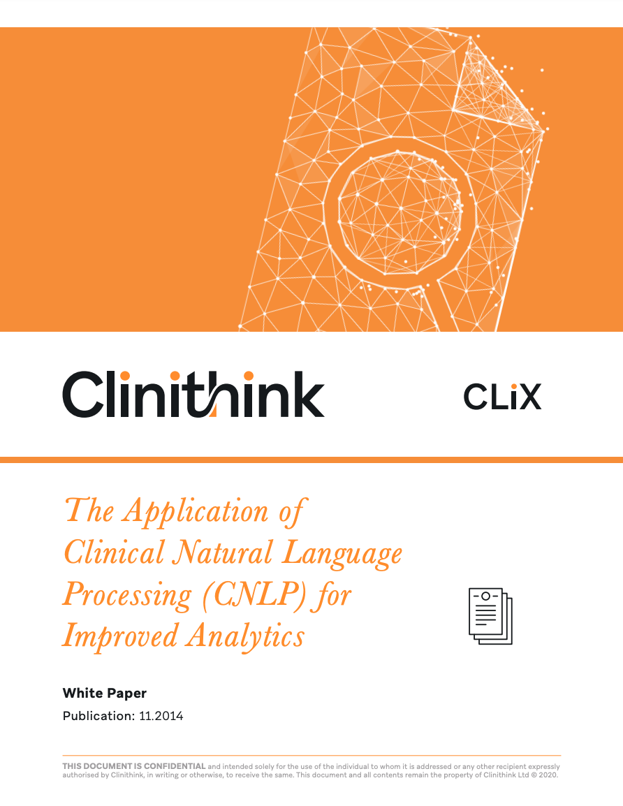 The application of CNLP (Clinical Natural Language Processing) for improved analytics